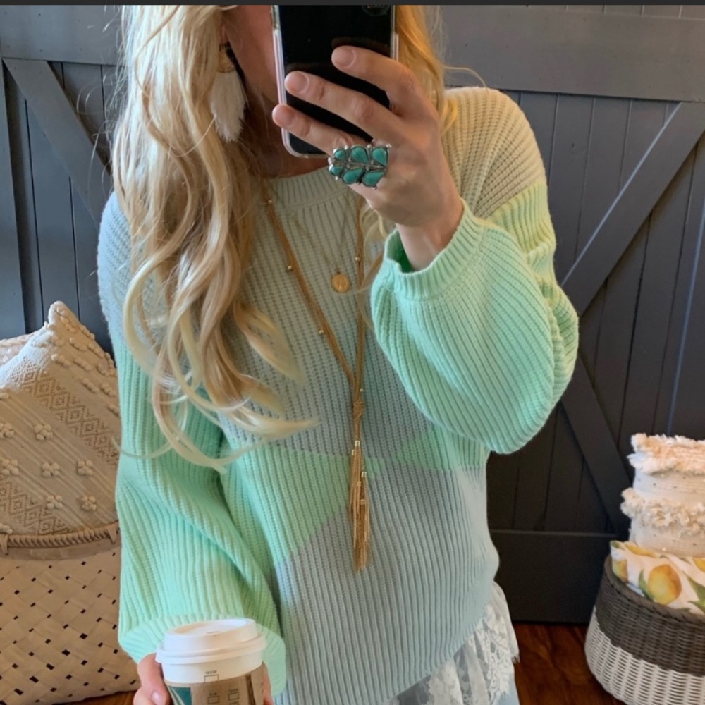 Color block sweater